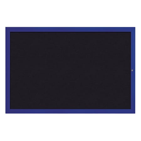 United Visual Products Hinge-less Radius Corkboard, 24"x36", Black Alum Frame/Cork UVEB2436R-BLACK-CORK